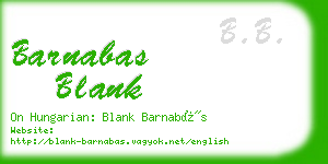 barnabas blank business card